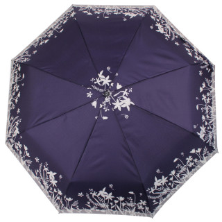 Зонт женский Zemsa, 112165 ЦВЕТЫ темно-синий